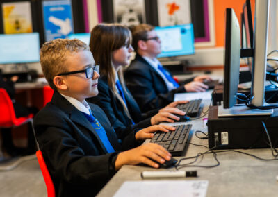 pupils in an IT lesson St Hild's CofE School